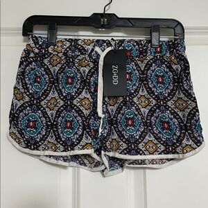 ZG & DD | Boho Print Lightweight Shorts | S | waist 13.5”